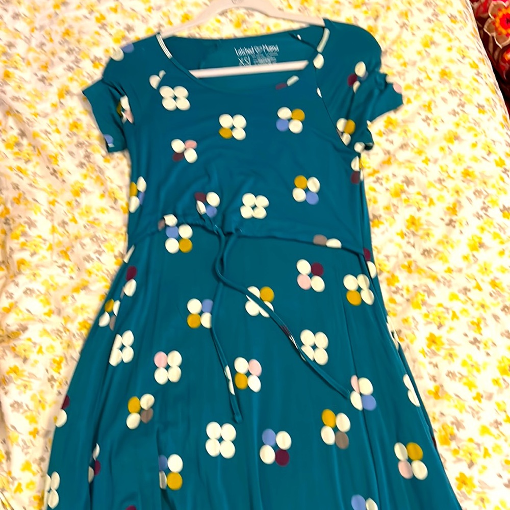 LM drawstring dress Geometric